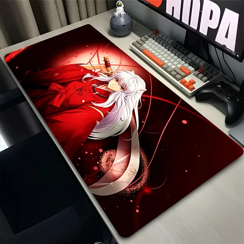 Popular Mouse Pad Inuyasha Cool Anime Extended Desk Mat Large Gaming Mousepad Natural Rubber Computer Mousepad Game Keyboard Mat