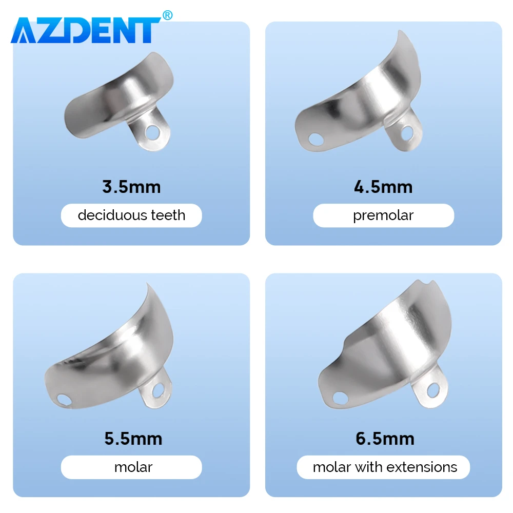 100 sztuk/pudło opaski matrycowe dentystyczne NITI matryce metalowe AZDENT profilowany system matrycy segmentowej z pierścieniami zaciskowymi