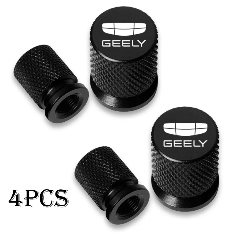 For Geely Atlas Coolray Emgrand EC7 EC8 X7 EX7 CK2 Car Wheel Tire Valve Caps Tyre Stem Covers Airdust Waterproof Car Accessories