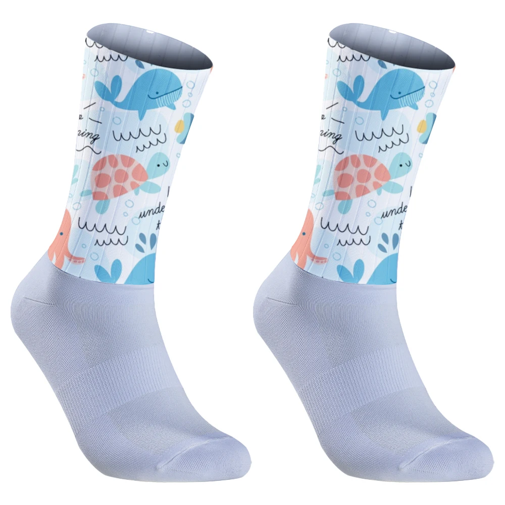 

Non-slip Breathable Pro Racing Sports Socks Men Women Calcetines Ciclismo Summer Aero Bike Team Cycling Socks Silica Gel