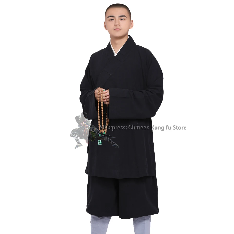 Thick Cotton Buddhist Monk Robe Shaolin Arhat Kung fu Suit Tai Chi Martial arts Uniform Daily Farming Training Clothes 5 Colors