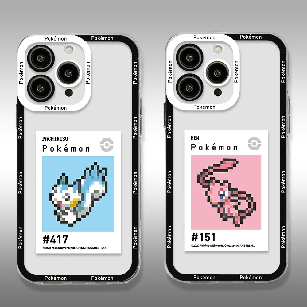 Cartoon Pikachus Squirtles Gengars Phone Case For iPhone 15 14 13 12 11 Mini Pro Max X XR XSMax 6S 6 7 8 Plus SE20 Cover