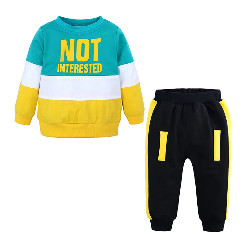 

Spring Autumn Baby Girls Clothes Suit Infant Sportswear Children Boys T-Shirt Pants 2Pcs/Set Toddler Casual Costume Kids Outfits