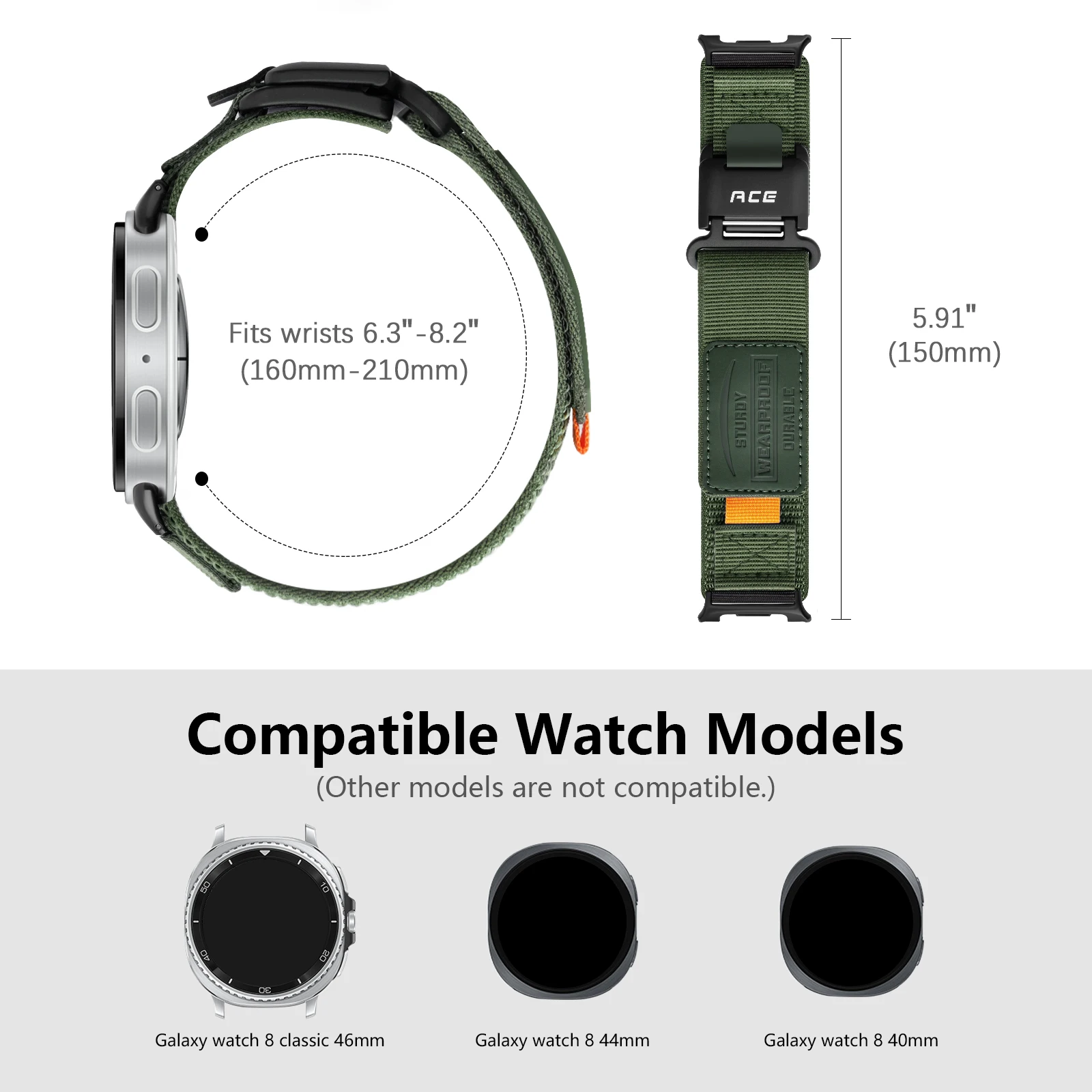 Nylon Magnetic Buckle Strap Suitable for Samsung Galaxy Watch 8 (40mm, 44mm, 46mm), One-Second Change Strap, More Convenient to