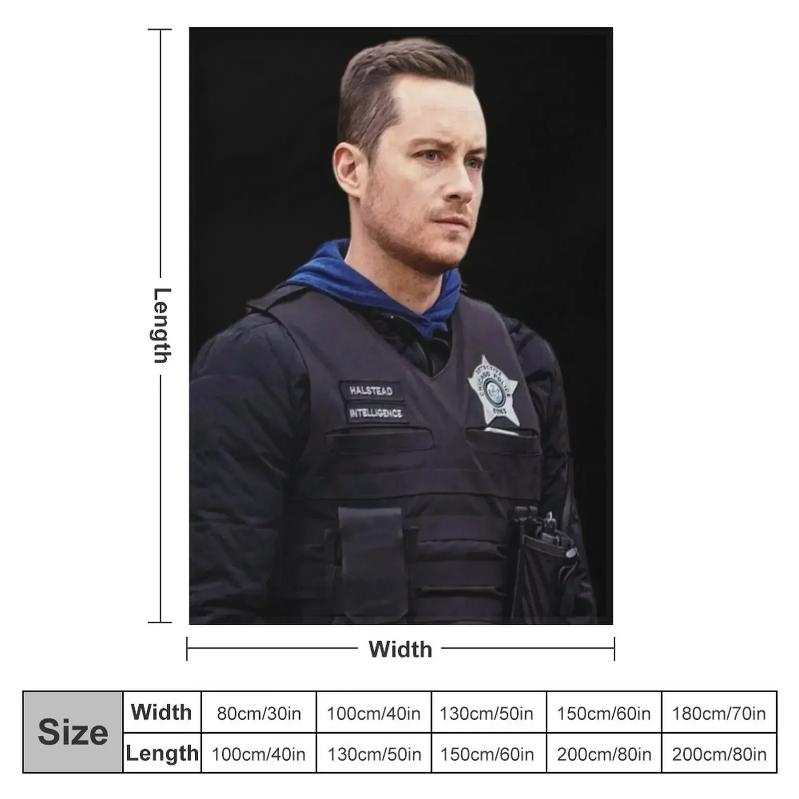 detective jay halstead Throw Blanket couch cozy soft plush fuzzy picnic outdoor blanket