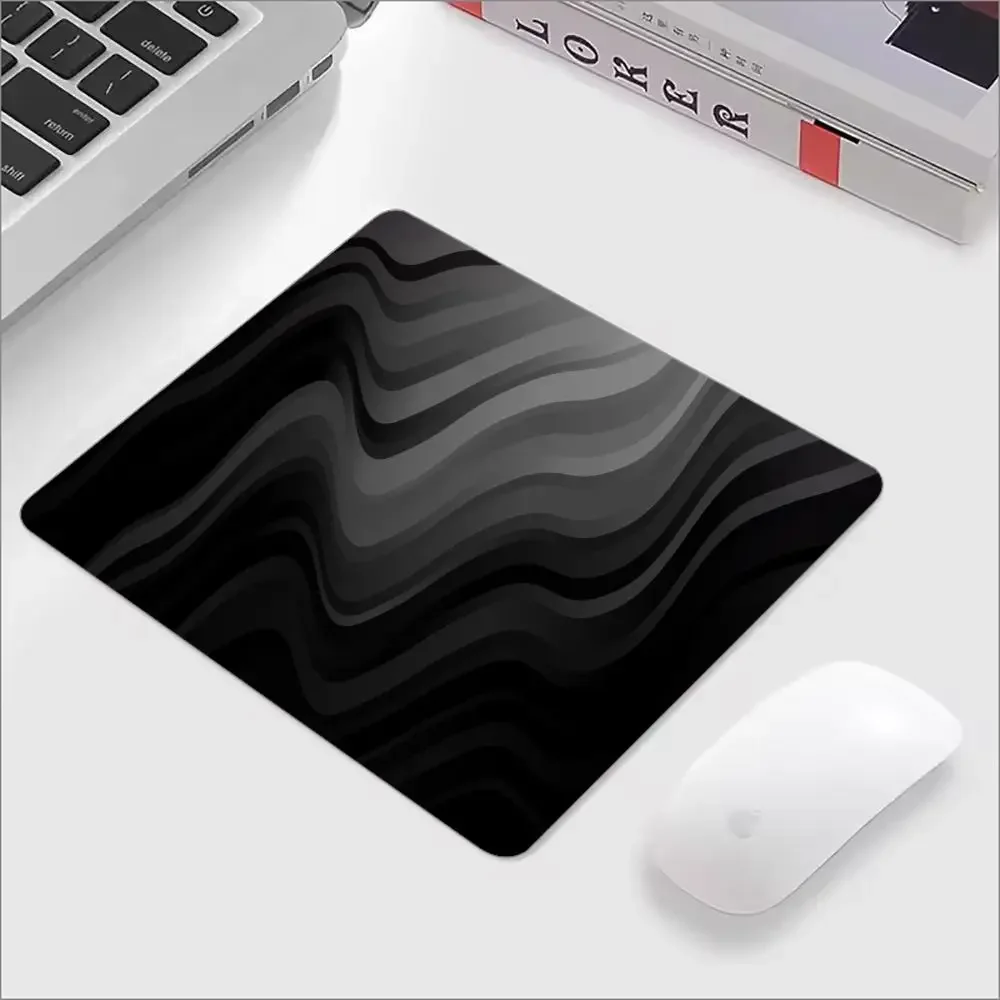 

Серый изогнутый коврик для мыши 40X45, квадратные компьютерные аксессуары, коврики для офисного игрового стола, резиновые противоскользящие коврики для мыши, небольшой декор, настольные коврики