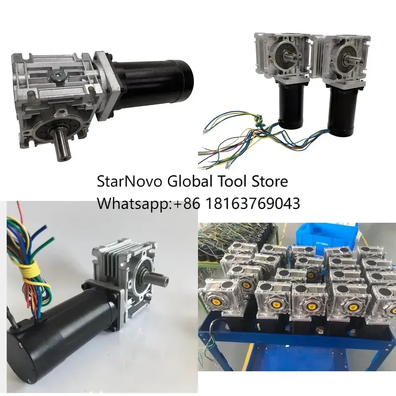 2026 Hot！ 57mm 12v 24v Low Speed High Torque 21N.m Brushless Dc Motor with Worm Gearbox
