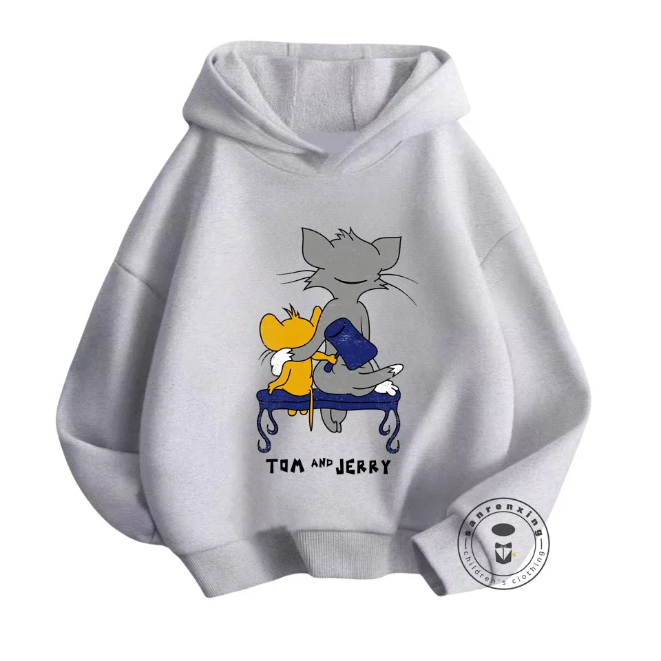 Tom and Jerry Cartoon Magic Creative and Fashion Cat Mouse Designs on Soft Sweatshirts for Boys Girls This Fall Winter Season