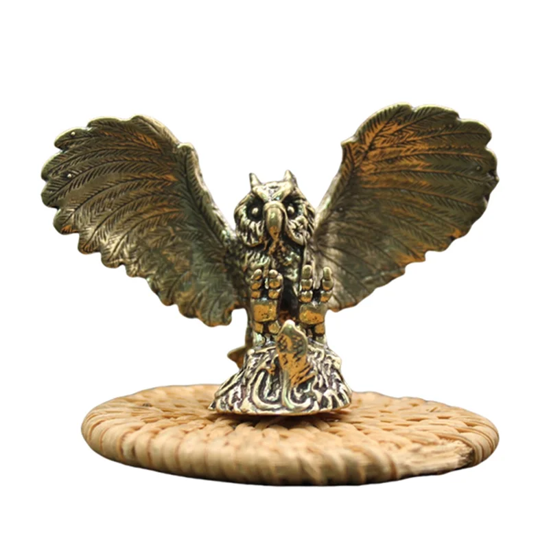 

Фигурка совы ABVI, миниатюрная статуэтка, украшение для чайной церемонии, настольный декор, аксессуар для дома, подарок