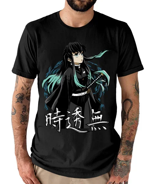 Camiseta unisex Demon Slayer Muichiro Tokito Cotton anime T-shirt