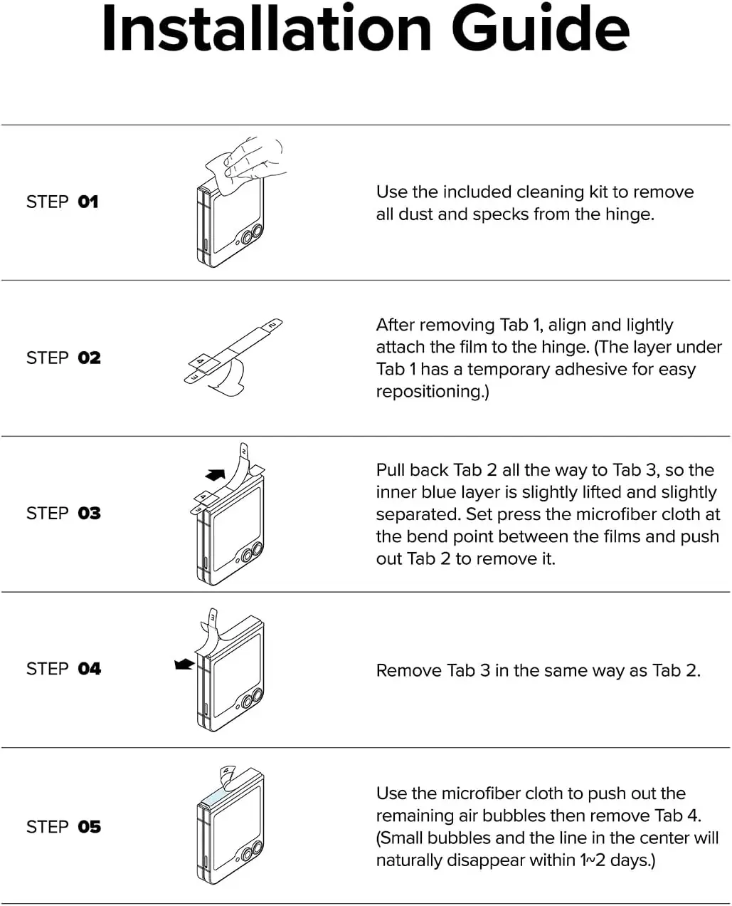 Hinge Protector For Samsung Galaxy Z Flip Fold 5 6 Hydrogel Film Anti-Scratch Protective Border Sticker For Z Flip6 Fold6 Flip5
