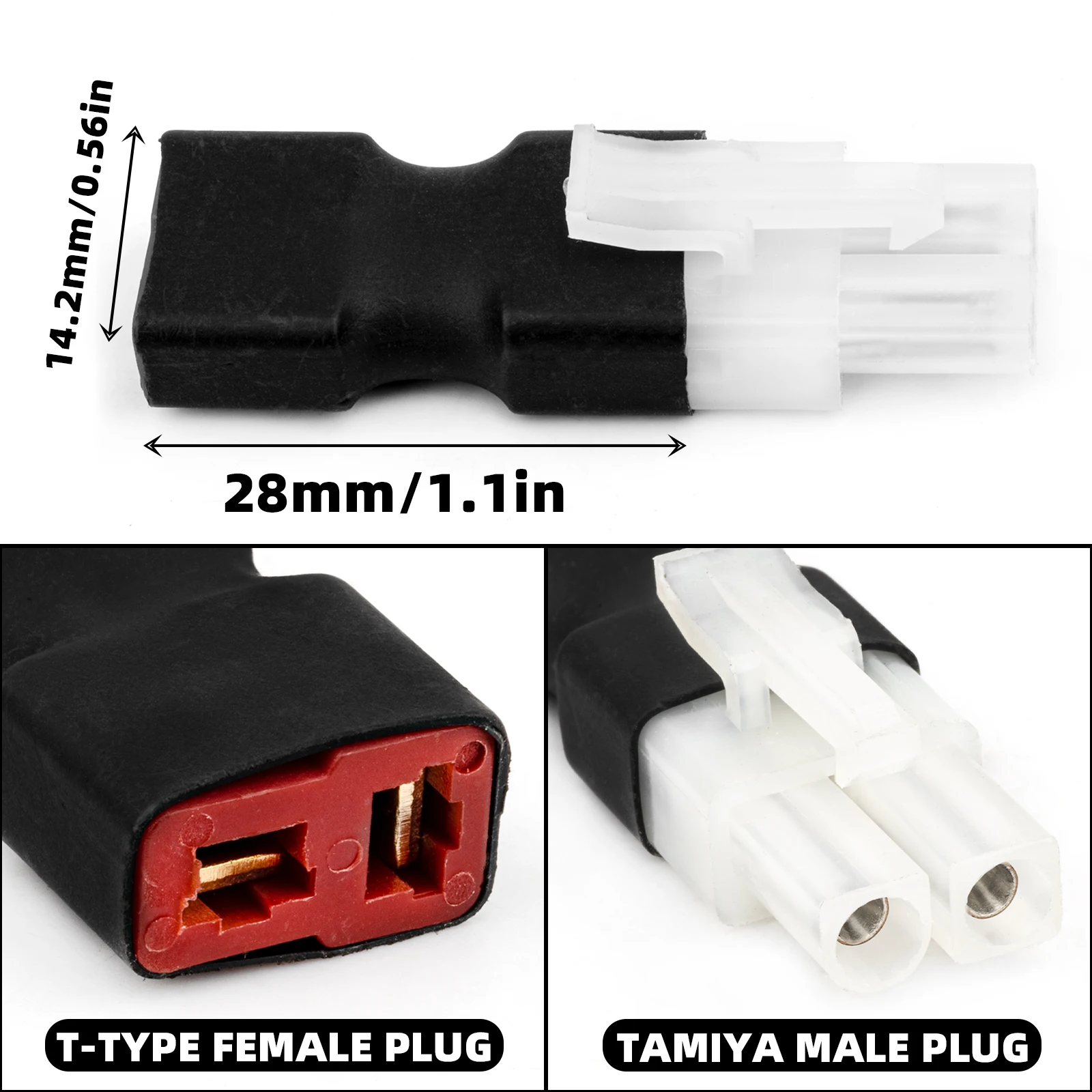 RCXAZ Batterie Adapter Stecker XT60 TAMIYA TRAXXAS T-TYPE Adapter DIY Für RC Auto Schiff Hubschrauber Quadcopter LiPo Batterie Stecker
