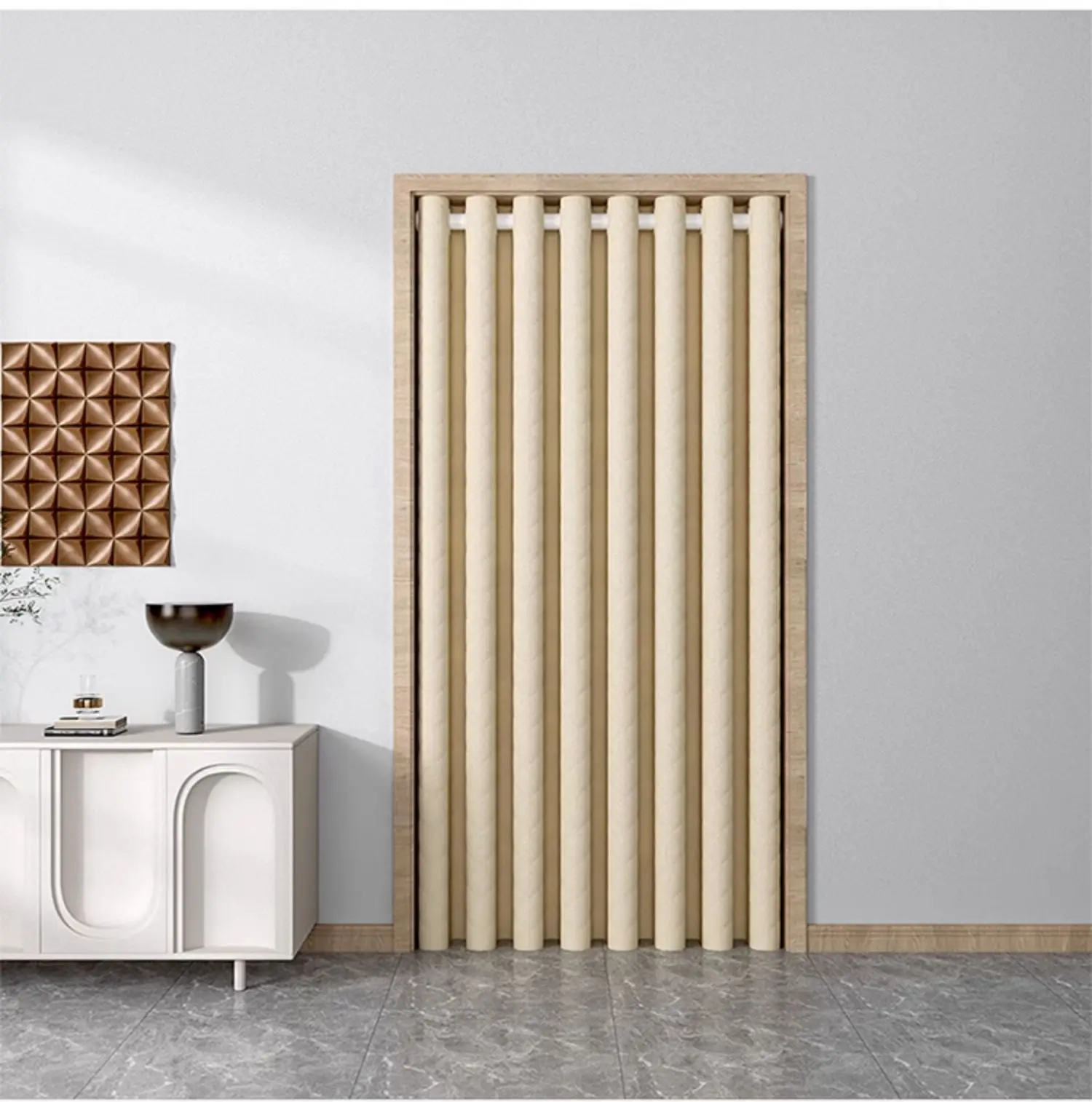 

Зимняя морозостойкая хлопковая стеганая занавеска в европейском стиле с простым волнистым узором для спальни и гостиной