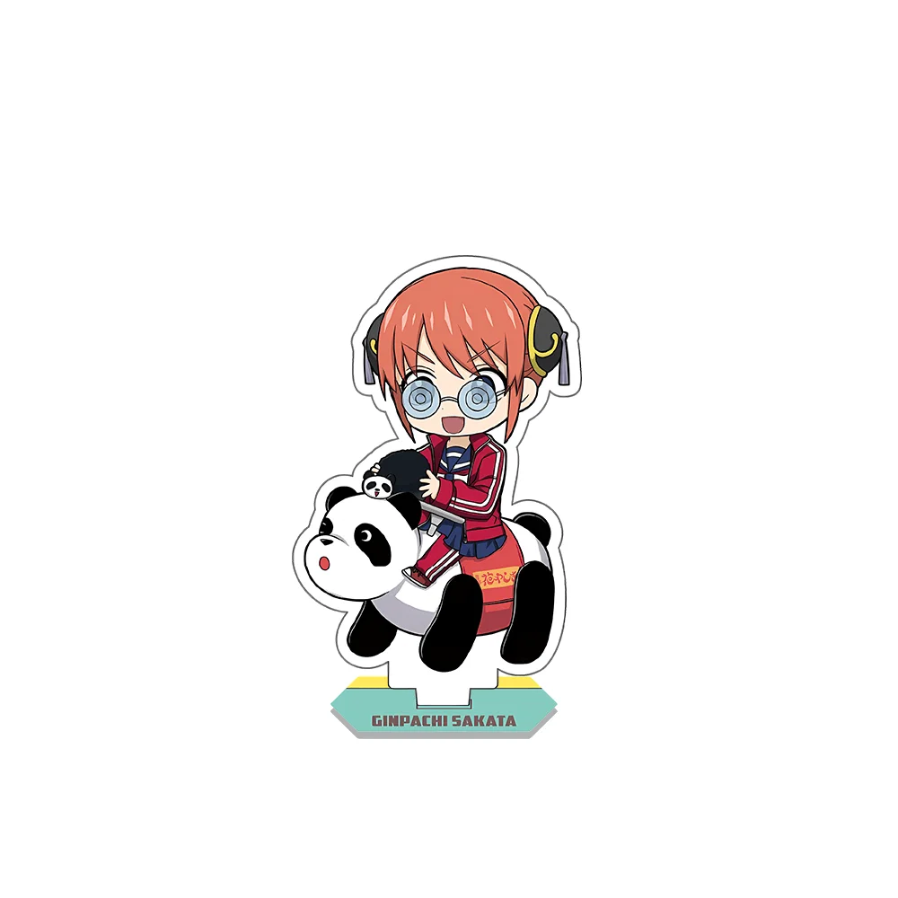 Gintama Ginpachi Sakata 10cm Glasses Teacher Chibi Style Acrylic Stand Keychain Kawaii Choice Pendant Cute Geek Anime Hobby Coll view 4