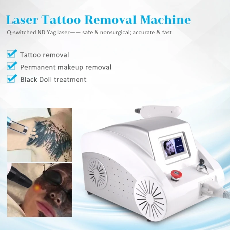 300W 2000mj Household Acne Treatment Machine 532/1064/1320nm Portable Tattoo Warts Birthmarks Removal Permanent Makeup Machine