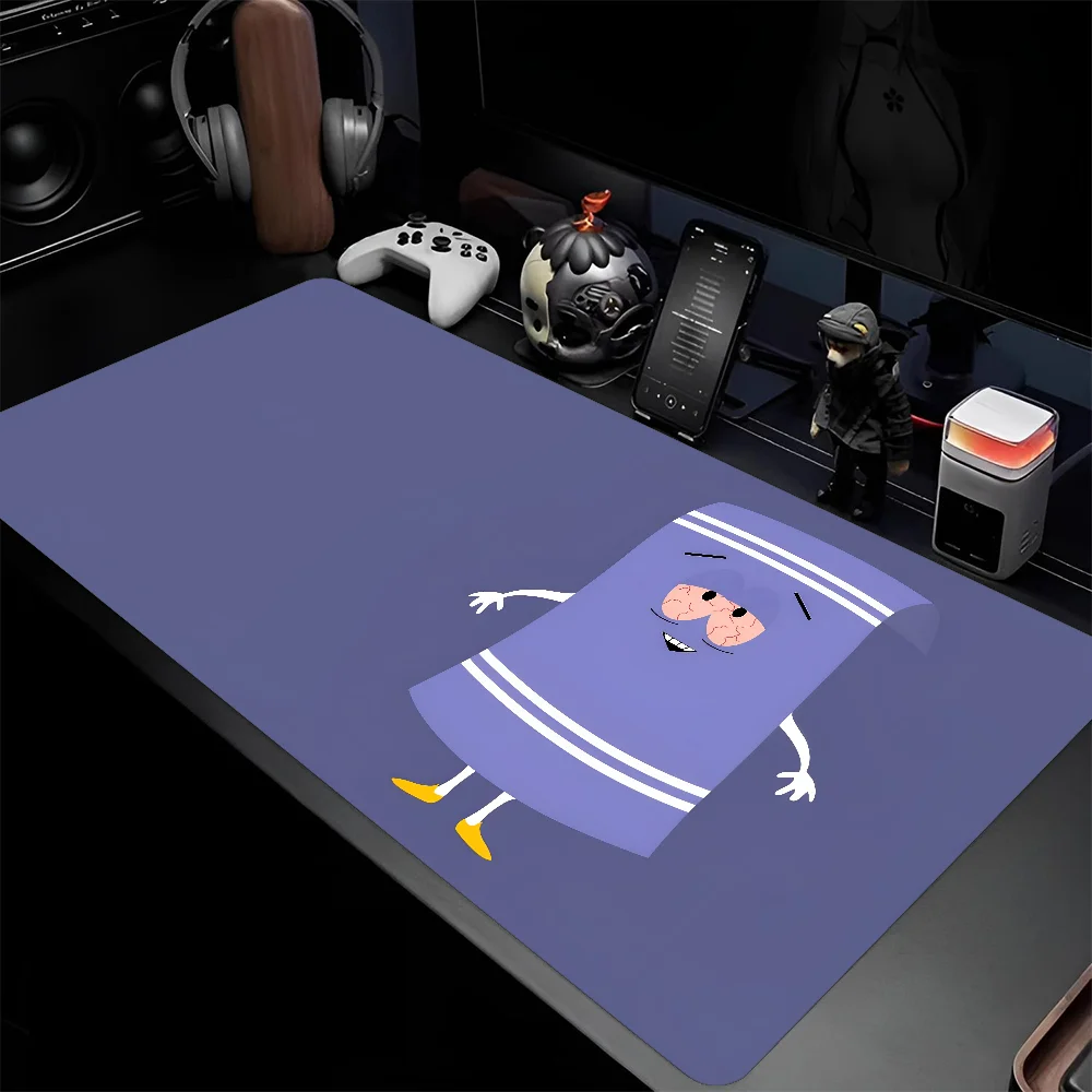 Tapis de souris de jeu S-South Park Towelie, grand, LockEdge épais, clavier d'ordinateur, table, bureau, polymères