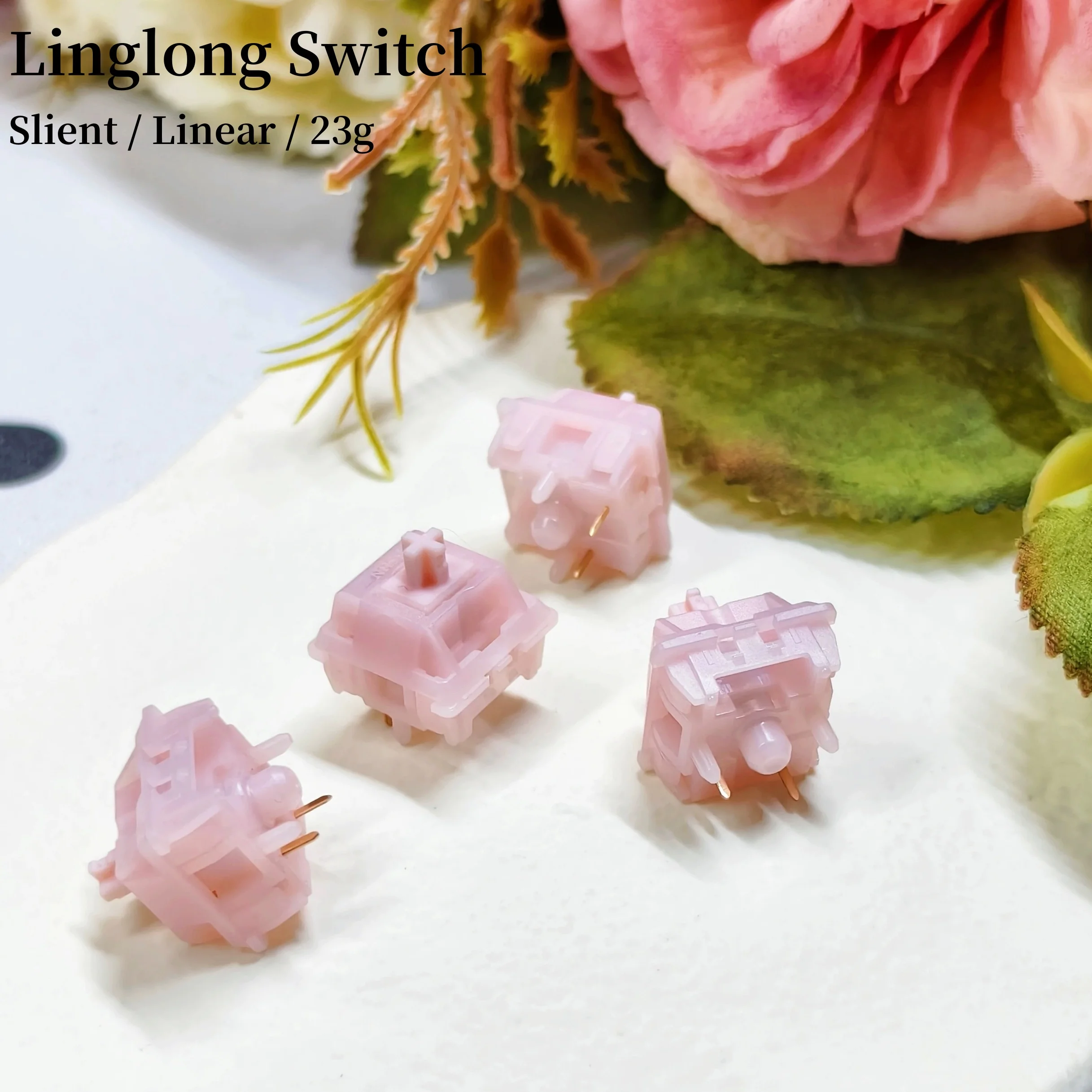 

Slient Linear Switch 23g Mechanical Keyboard Mx Switches LY Axis LingLong Switch Hot Swap 5 Pin Custom Pink Switch TM680 Anne 2