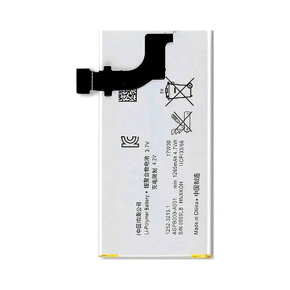 بطارية الهاتف المحمول طاقة موثوقة لهاتف Sony Xperia P LT22 Lt22i Lt22a Nypon AGPB009-A001 1265Mah