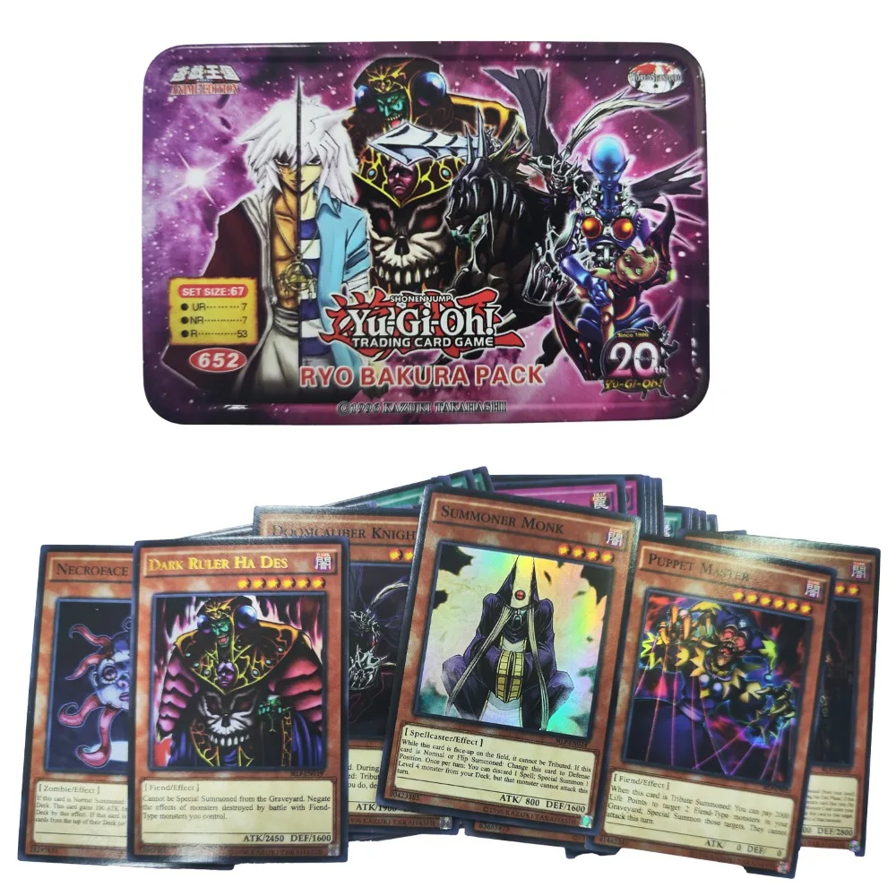 Yu Gi Oh Cards RYO BAKURA PACK Card Deck English TCG Holographic Golden White Dragon Duel Game Collection Card with Tin Box