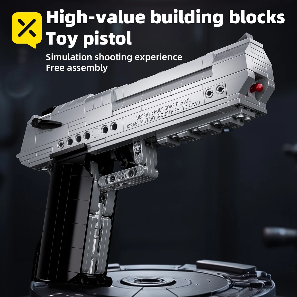 

375PCS Gun Building Block Set Pistol Shootable Military Building Toy as Halloween Present for Children and Adults