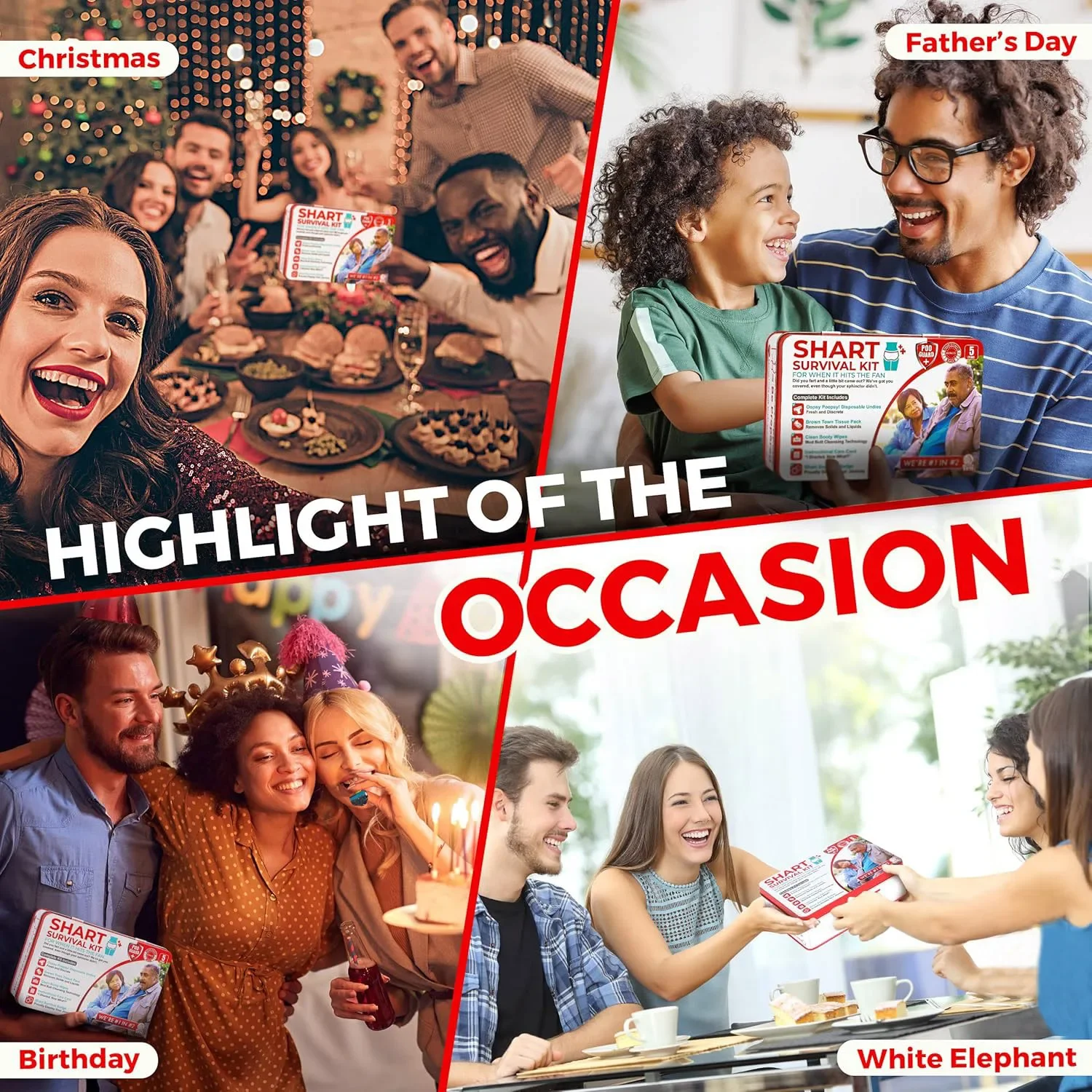 Neuartiges Survival-Set, lustiges Geschenk, tragbares Notfall-Set, humorvolles Scherzartikel-Set, Geschenk in einer Blechdose für Freunde, ideal für Feiertage und Partys. – Detail 5