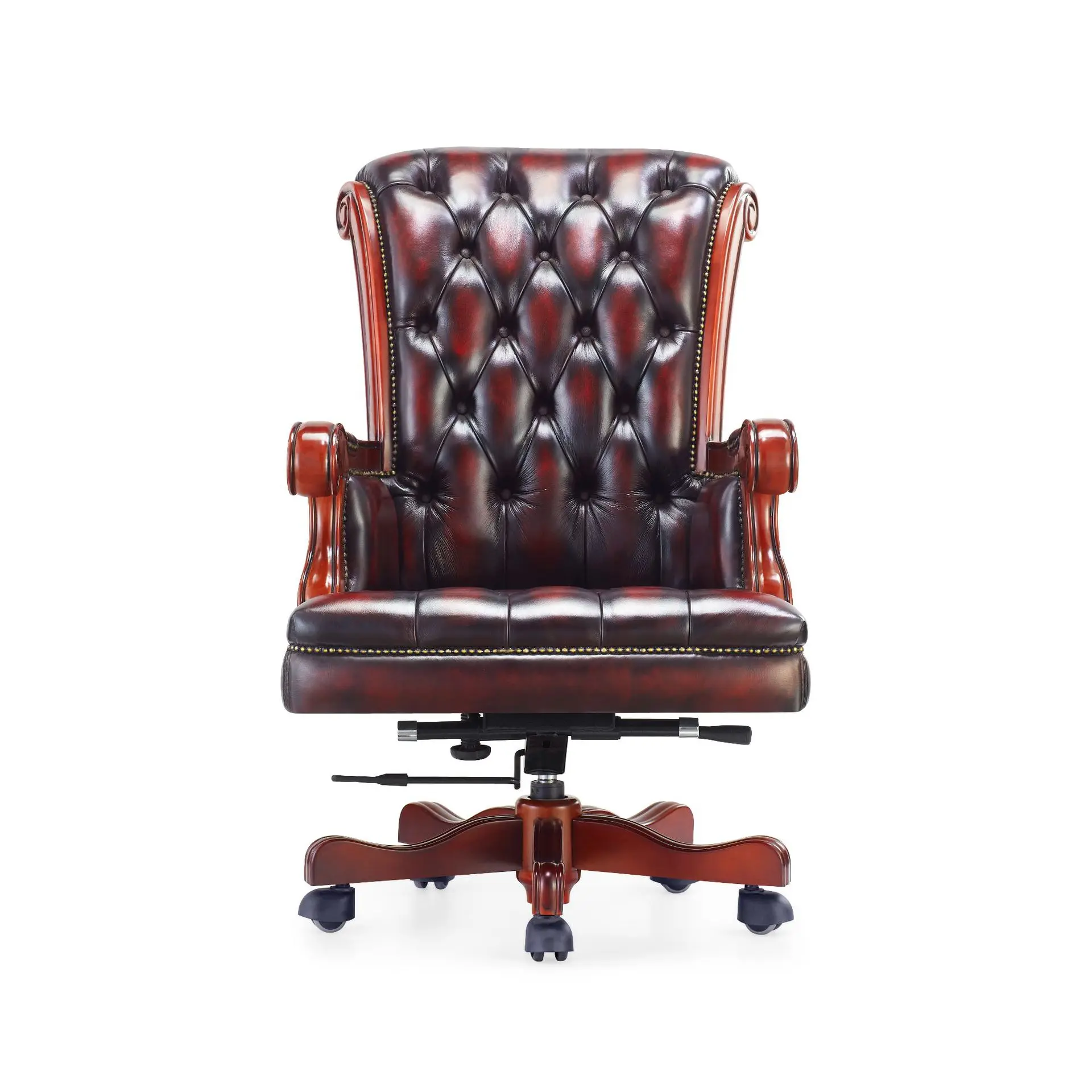 

Nordic Style Luxury Solid Wood Presidential Rotating Office Chair Classical Chair