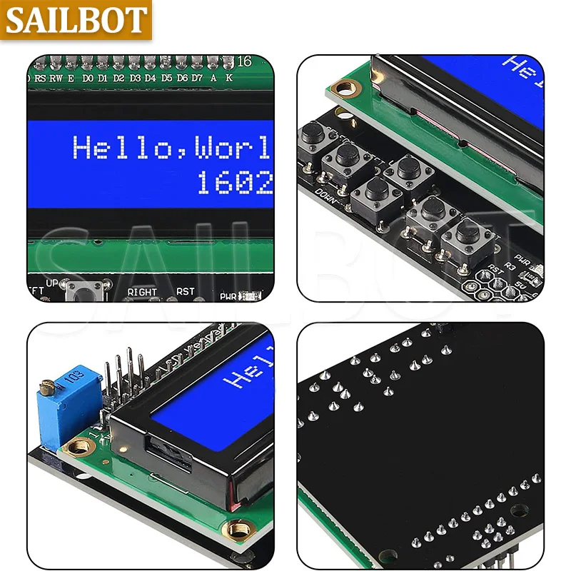 1 قطعة LCD لوحة المفاتيح درع LCD1602 LCD 1602 وحدة العرض