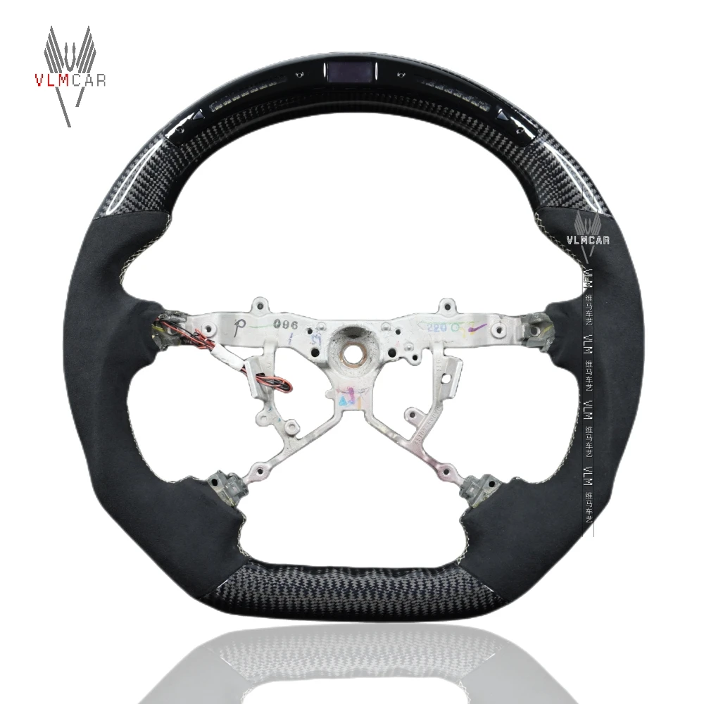 Carbon Fiber Steering Wheel for Lexus LX570 LX600 LS460 LS500 2008-2024 Alcantara Leather Grip Direct Fit Luxury Upgrade