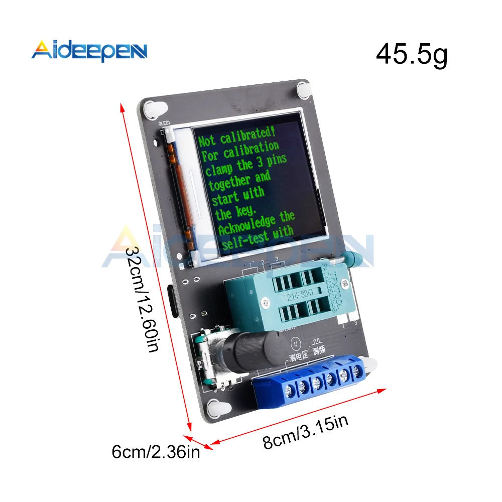 GM328A Transistor Tester DC5V Type-c Interface LCR Diode Capacitance ESR Voltage Frequency Meter PWM English Russian Version