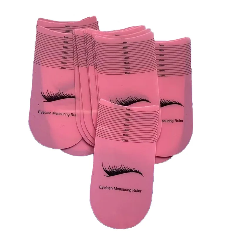 5/10PCS Righello di misurazione della lunghezza delle ciglia Sopracciglio portatile Righello in plastica morbida Strumento per il trucco Accessorio per la crescita dell'estensione delle ciglia