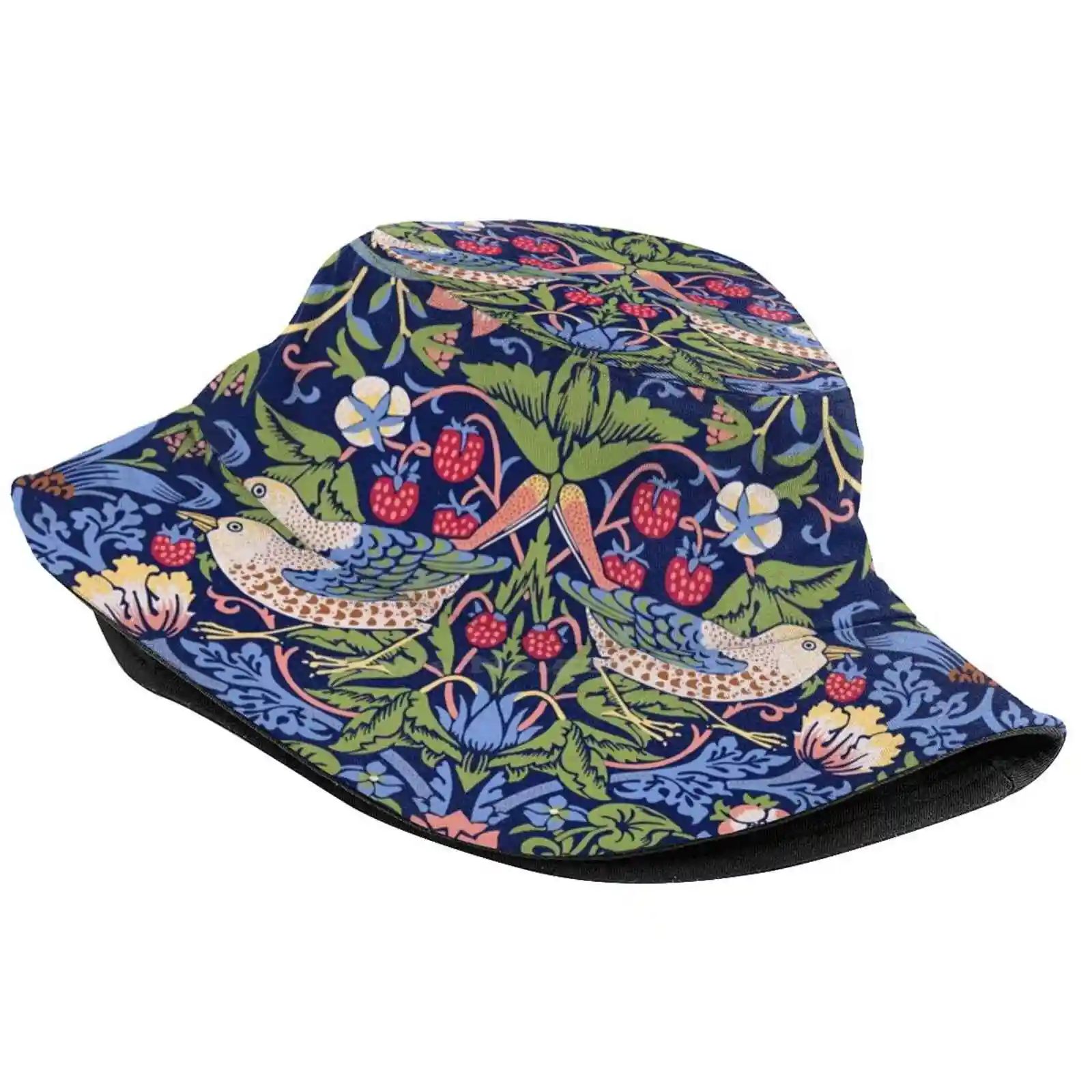 William Morris Strawberry Thief Sun Cap Fisherman Hat Bucket Hats William Morris Strawbery Thief