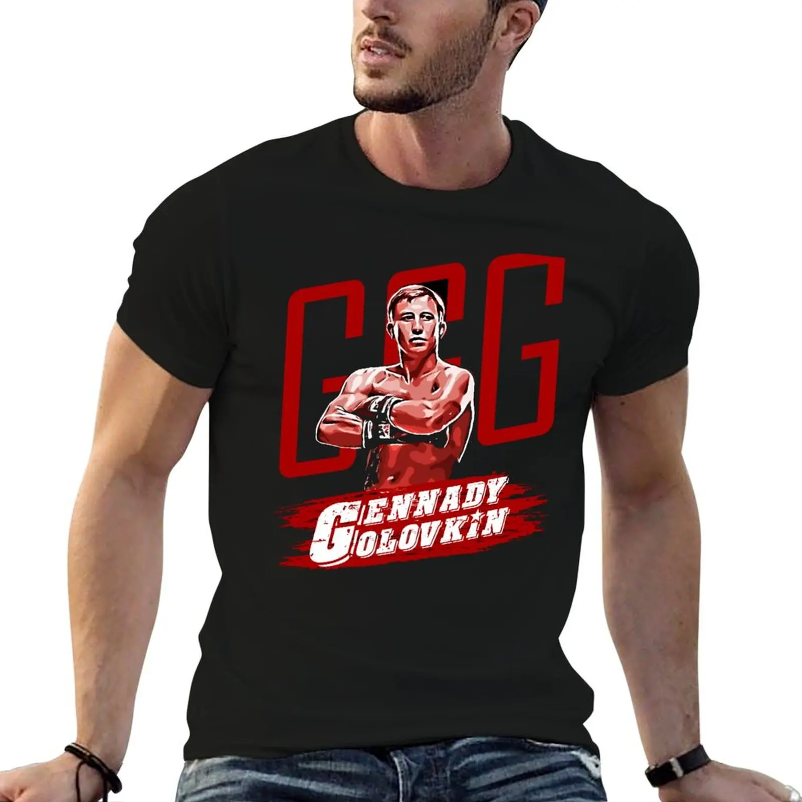 Gennady Golovkin T-Shirt Short sleeve tee anime clothes tees custom shirt black t shirts for men