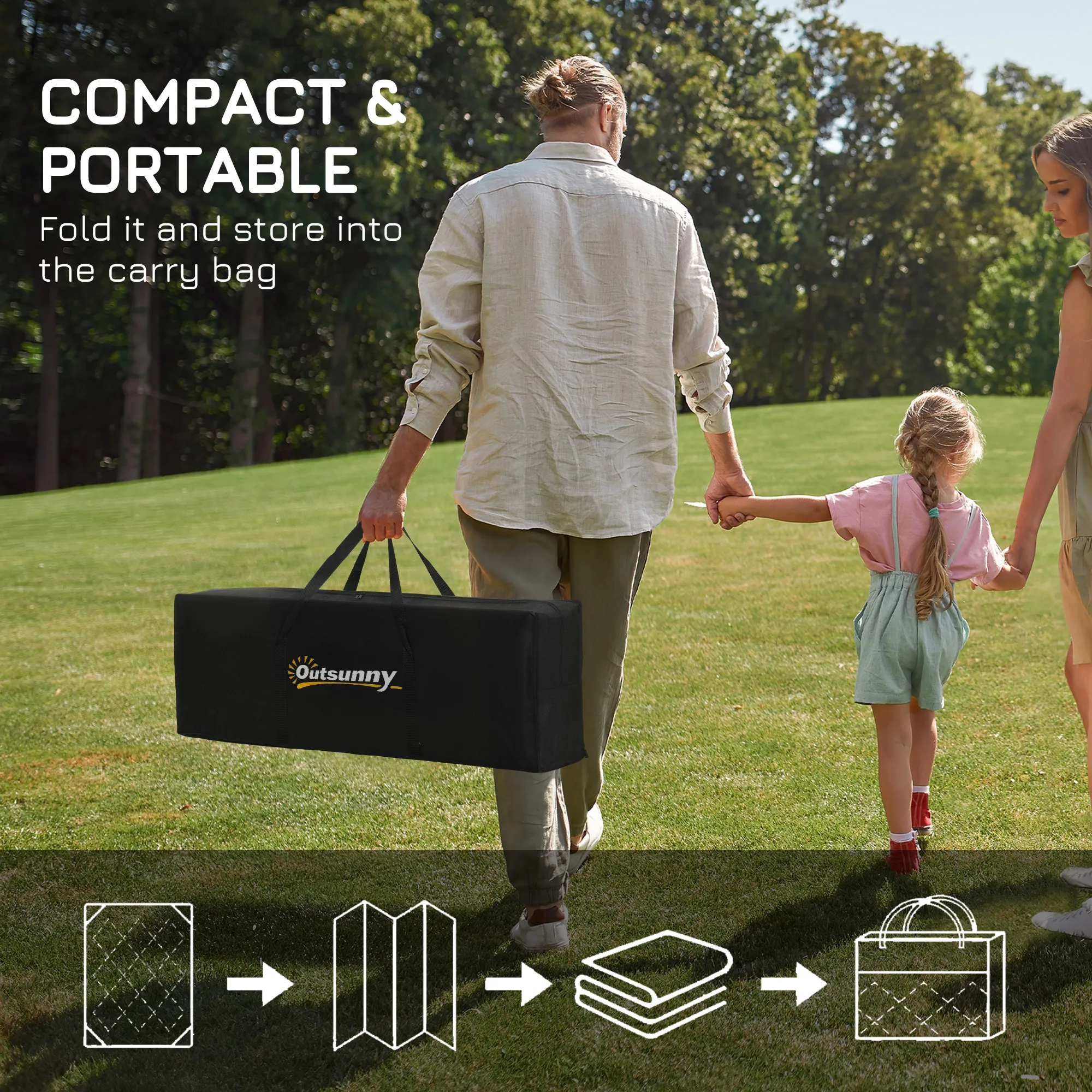 พรมปูพื้นกลางแจ้งพร้อมกระเป๋าห - Outdoor Furniture In บทวิจารณ์และราคา