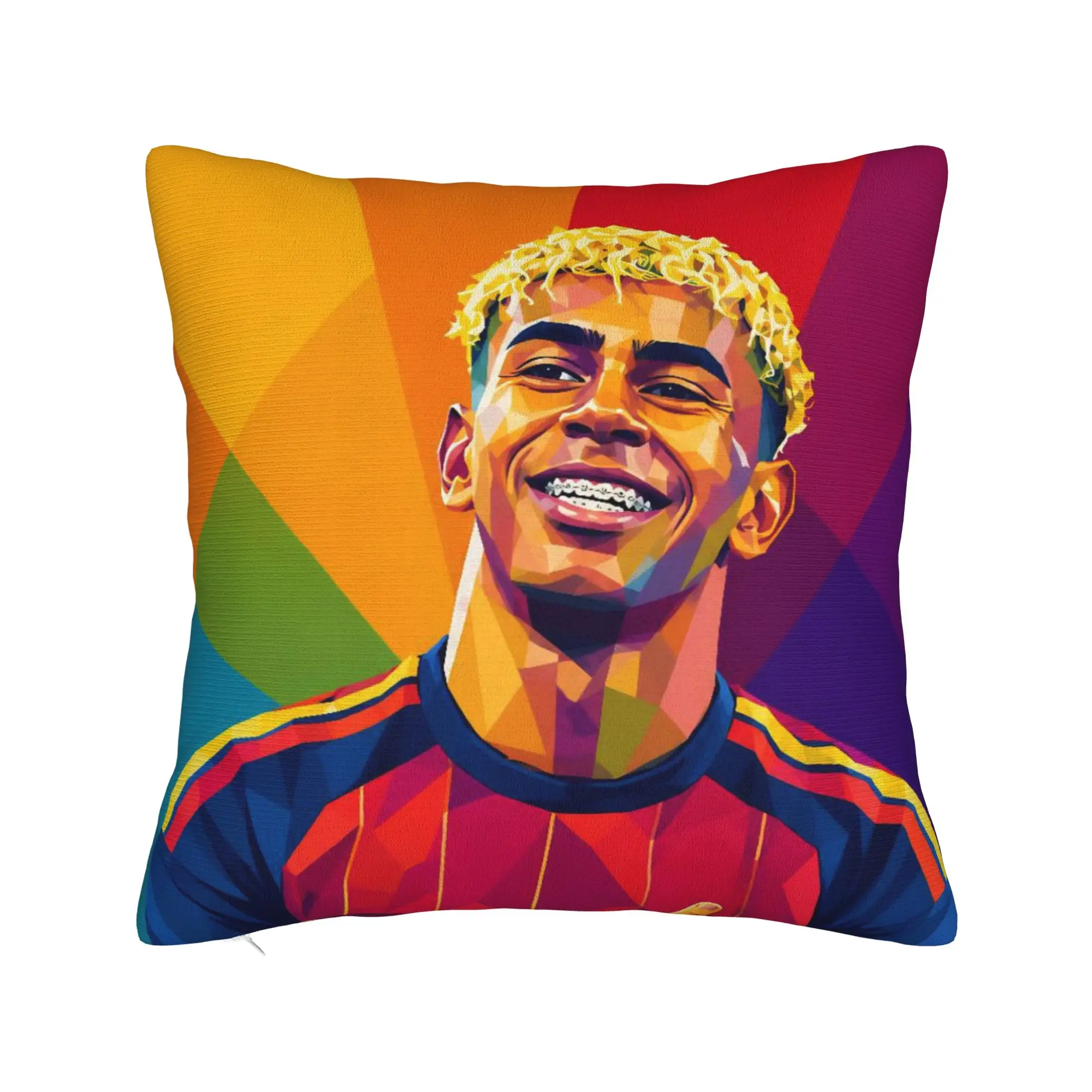 Lamine Y-Yamal Football Soccer Pillowcase Double-sided Printing Cushion Cover Decorations  Throw Pillow Case Cover Home Zipper