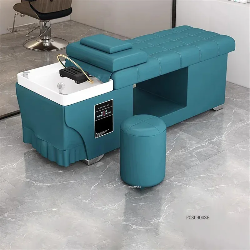 Head Therapy Shampoo Bed Salon Furniture Barber Shop Dedicated Full Lying Shampoo Chair Hair Salon Head Spa Equipment
