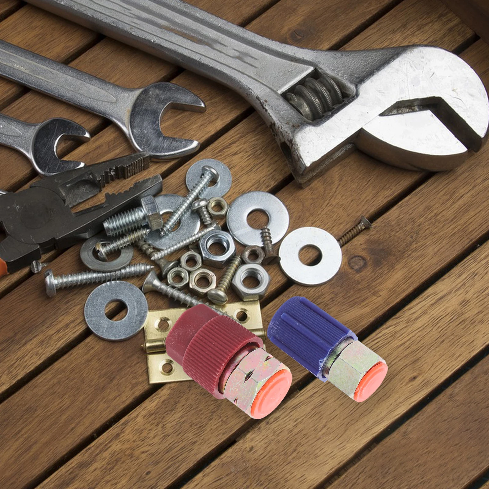 

4Pcs Car Adapter Retrofit Quick Coupler Charging Port R134a Conversion Low High Side Fittings Adapter for Car Fitting