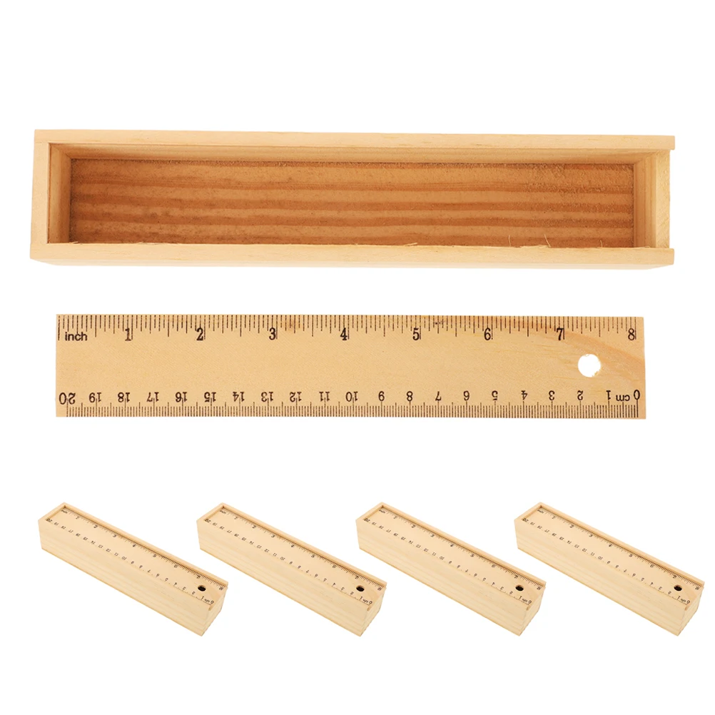 

5 Pcs Stationery Box Desk Pen Organizer Kids Pencil Case Large Capacity Aldult for School Wood Pouch Drawer Tray Child Adult