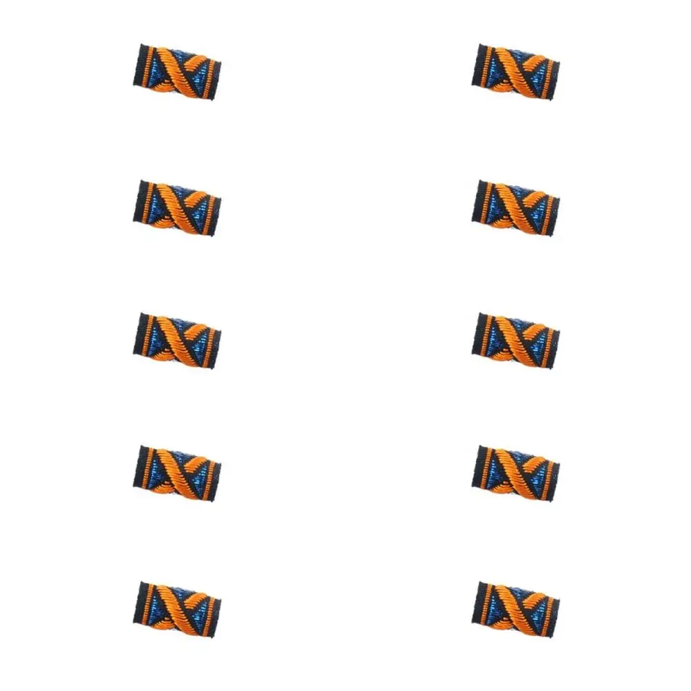 

10Pcs/Set Mini Fabric Hair Braid Beads Hiphop Embroidery Colorful Cloth Dreadlock Beads Reggae Decoration African