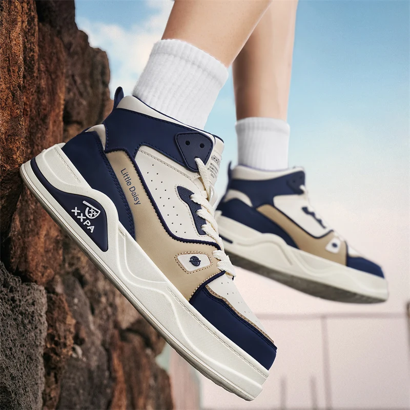 

Высокие кроссовки больших размеров, повседневная универсальная спортивная обувь на толстой подошве, нескользящая и износостойкая PA15