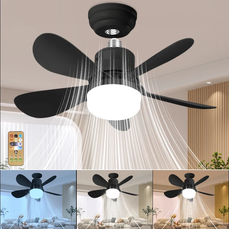 

Ceiling Fans with Lights and Remote, Quiet Ceiling Fans with 5 Blades, 3 Color LED Dimmable, Low Profile Ceiling Fan for Bedroom
