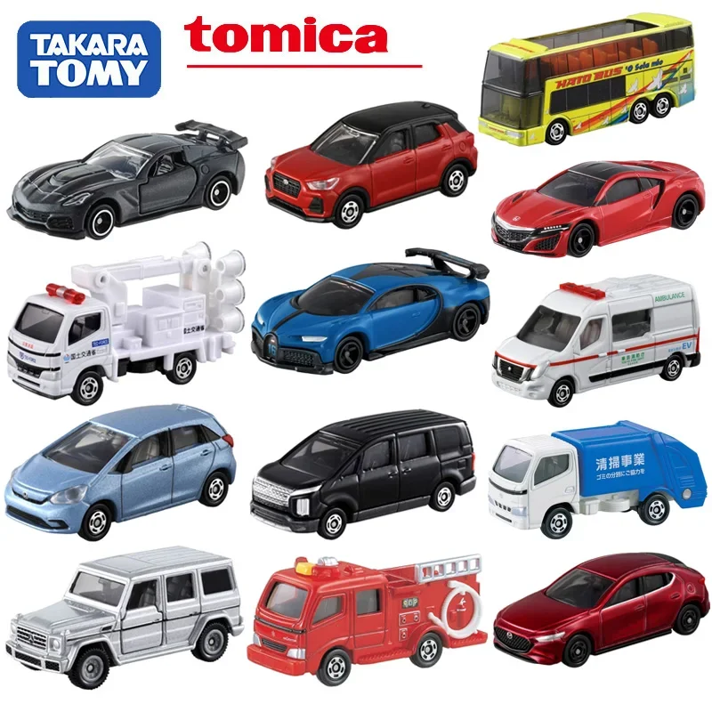 TAKARA TOMY Tomica 1/64 Toy Cars Alloy Car Model Simulation AE86 GT-R Bus Tomy Parking Garage Scene Toys Gifts for Children Boys