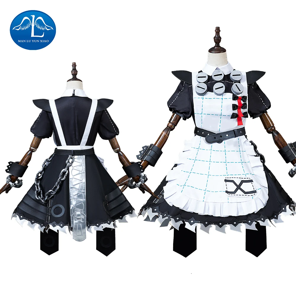 Zenless Zone Zero Cosplay Costume, Corin Wickes, Jogo Gothic Maid Skirt, Peruca Verde, Adereços de corrente, Roupas