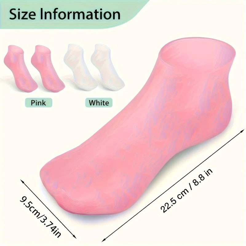 Silicone moisturizing foot socks，Designed specifically for dry, cracked feet, providing deep moisturizing and massage，Easy to pu