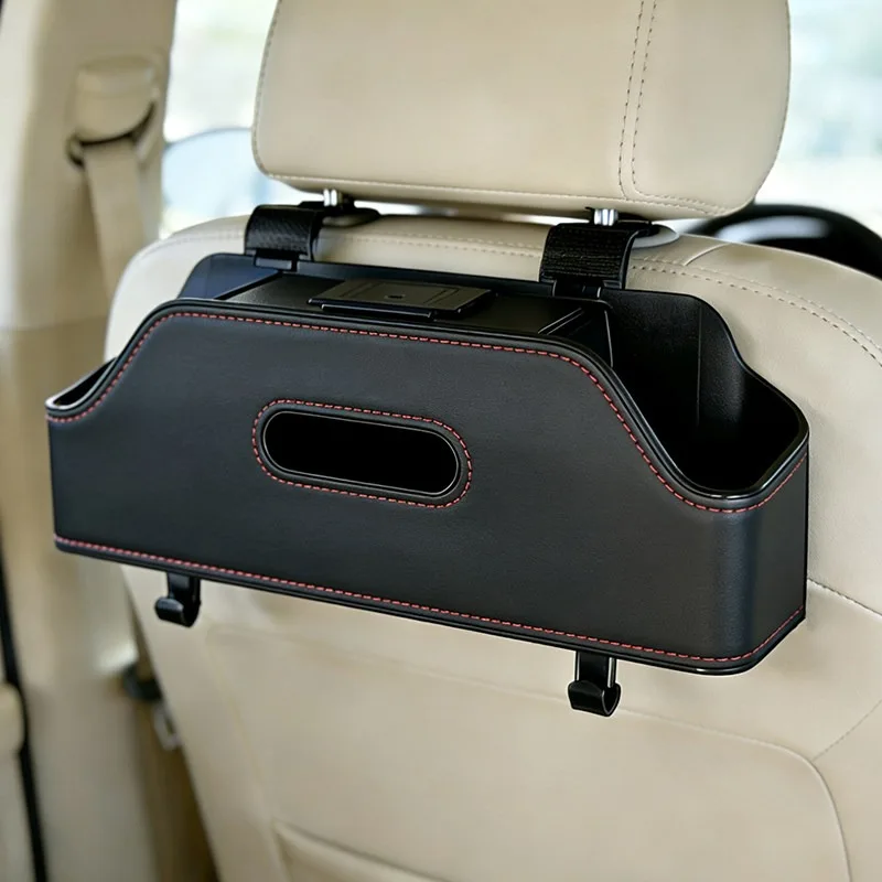 Car seat back, storage box, multi-function, rear seat back, cute car storage.
