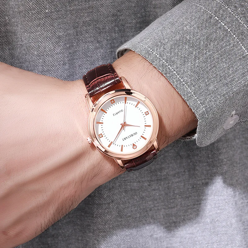 

Модные кварцевые наручные часы для пар, роскошные женские кварцевые наручные часы с кожаным ремешком, женские деловые повседневные часы Relogio Feminino