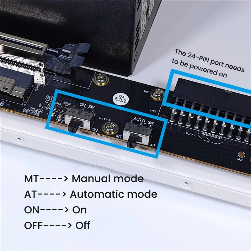 Base de gráficos Oculink/Slimsas de alta calidad con soporte, tarjeta gráfica externa, fuente de alimentación de GDS1-SFX, base de gráficos PCIE4.0 X16