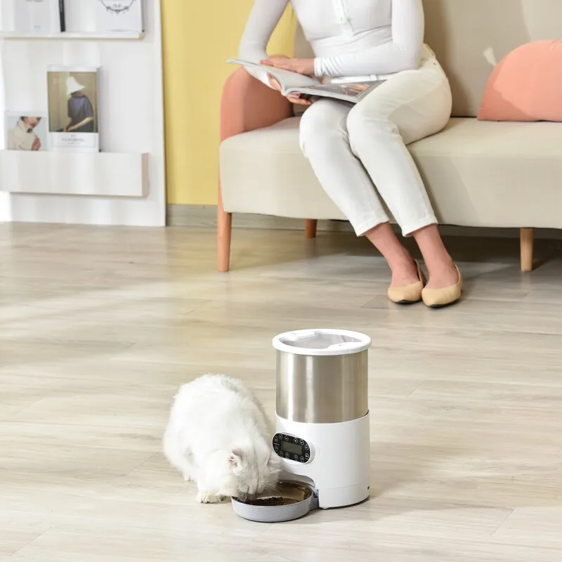 Smart WiFi Automatic Pet Feeder APP Remote Control Timed Quantitative Food Dispenser For Cats Dogs Pet Feeding Machine