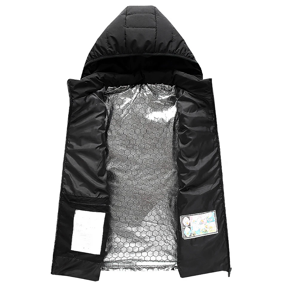 Nine-zone Self-heating Vest Dual-control Hooded Heating Jacket USB Smart Heating Winter Windproof Outdoor Thermal Warm Clothes