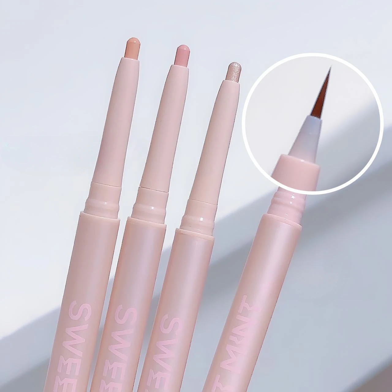 Double Ended Lying Silkworm Pencil Highlighter Makeup Pen enlarge eyes Under Eye Highlighter Makeup Stick Slim & soft tip