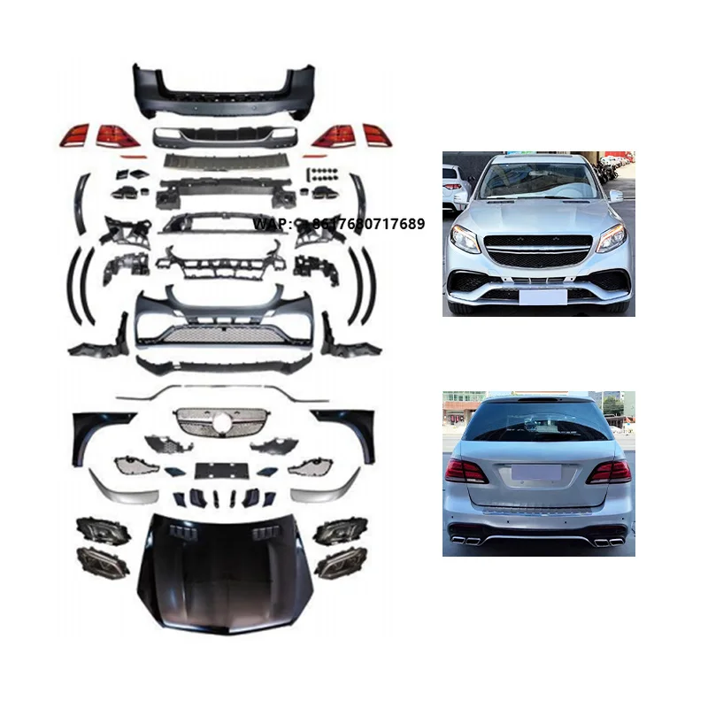 2011-2015 ML W166 New Upgrade Front & Rear Bumpers Body Kit Lossless Edition Bolt-On for Benz -Style GLE W166
